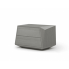 Madon Bedside Table Dark Grey Oak Wood 2 Drawer by Tommy Franks
