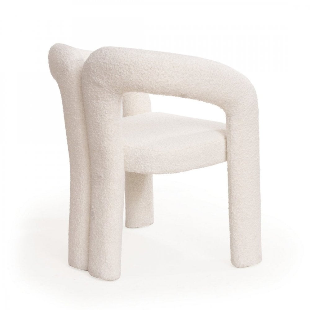 Mavis Polar Bouclé Dining Chair by Tommy Franks