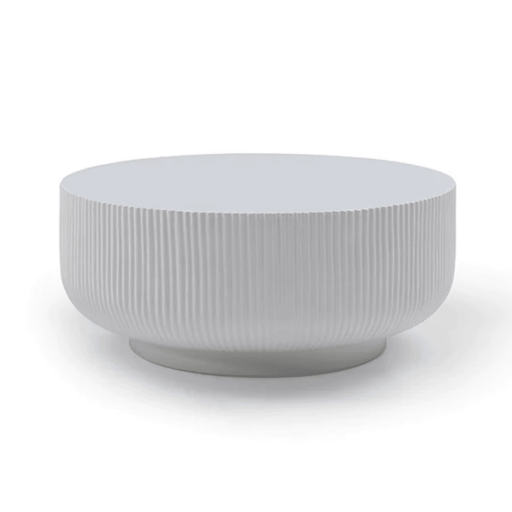Ridge White Coffee Table by Tommy Franks