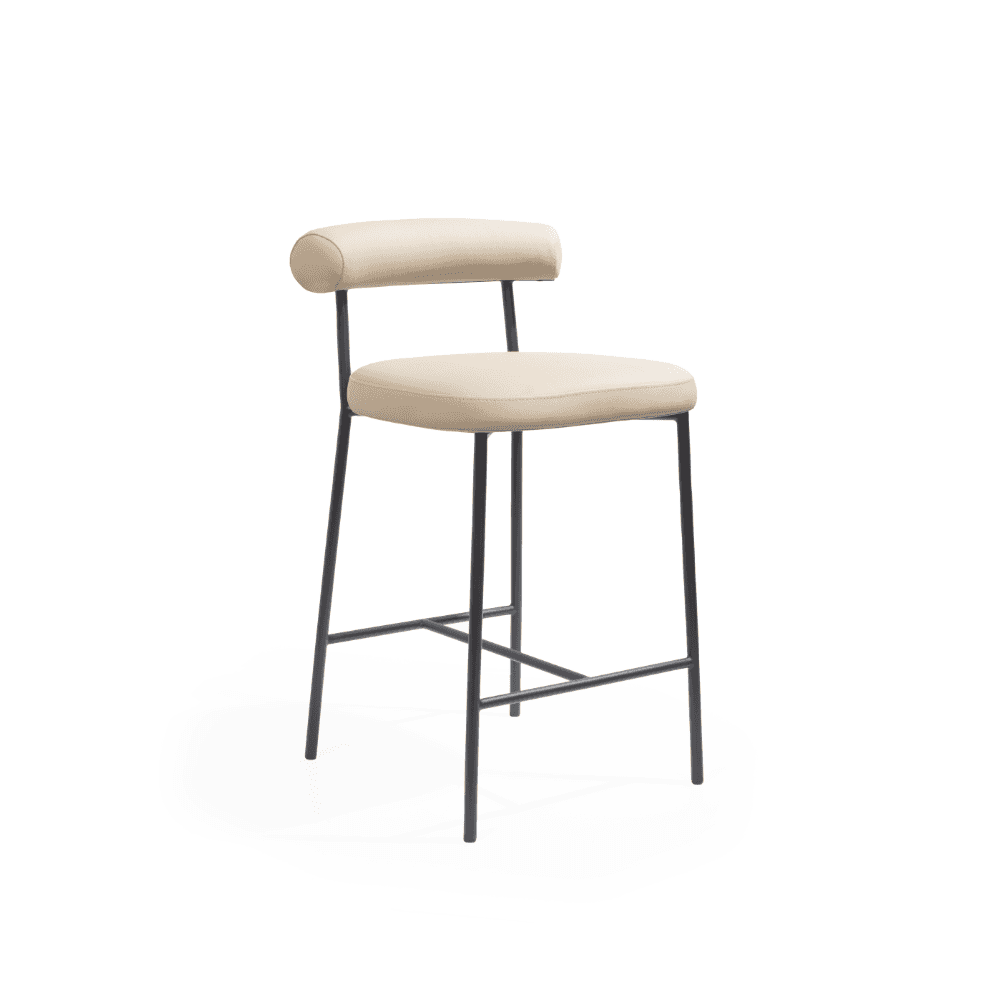 Alita Dark Marble Bar Stool by Tommy Franks