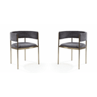 Envie II Giselle Dark Charcoal Dining Chairs Set of 2 by Tommy Franks