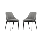 Scande Grey Fabric Dining Chairs Set of 2 by Tommy Franks