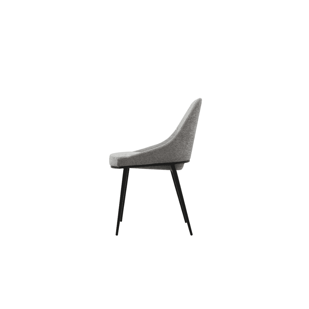Scande Grey Fabric Dining Chairs Set of 2 by Tommy Franks