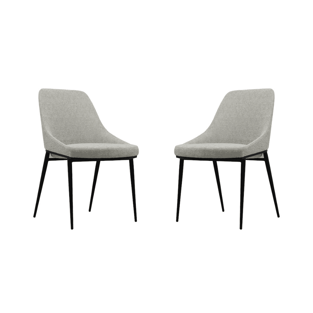 Scande Cream Fabric Dining Chairs Set of 2 by Tommy Franks
