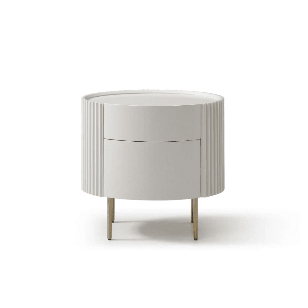 Lantine Beige Bedside Table by Tommy Franks