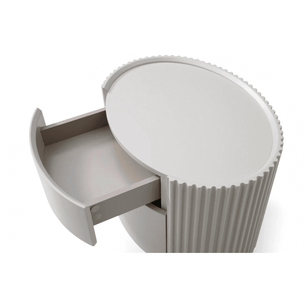 Lantine Beige Bedside Table by Tommy Franks