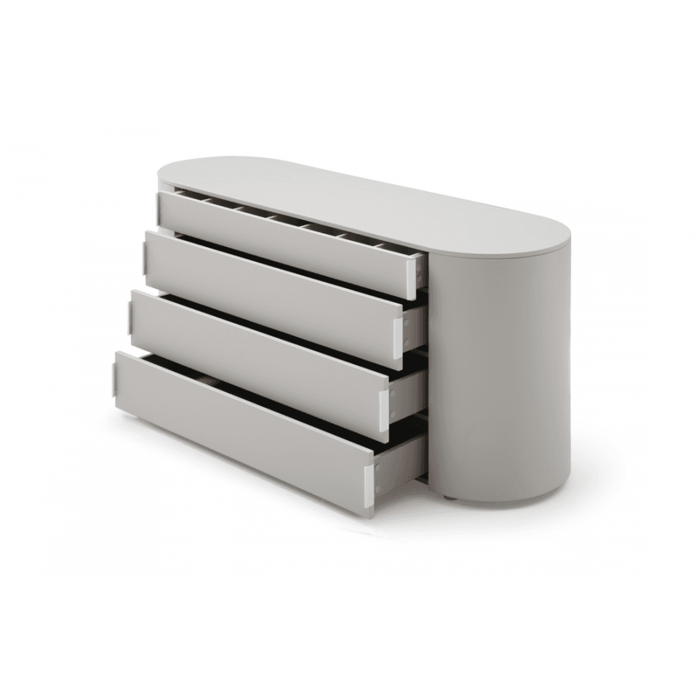 Sims Matte Beige Chest of Drawers by Tommy Franks