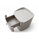 Vertu Matte Beige Bedside Table by Tommy Franks