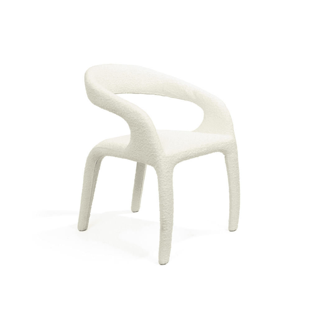 Escada Polar Bouclé Dining Chair by Tommy Franks