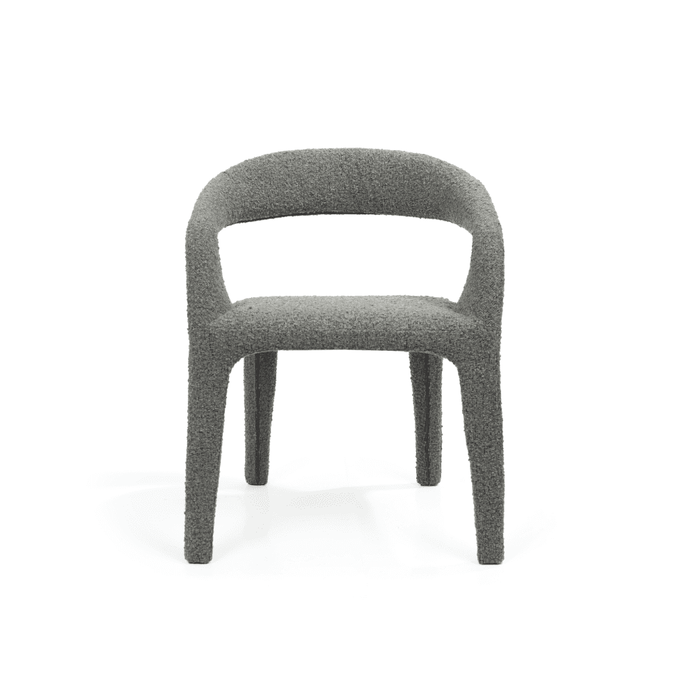 Escada Charcoal Bouclé Dining Chair by Tommy Franks
