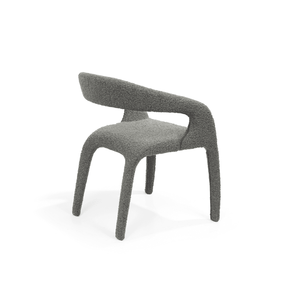 Escada Charcoal Bouclé Dining Chair by Tommy Franks
