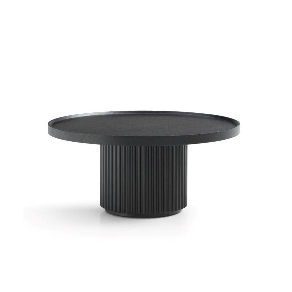 Lincoln Coffee Table Matte Black Oak Wood by Tommy Franks