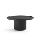 Lincoln Coffee Table Matte Black Oak Wood by Tommy Franks