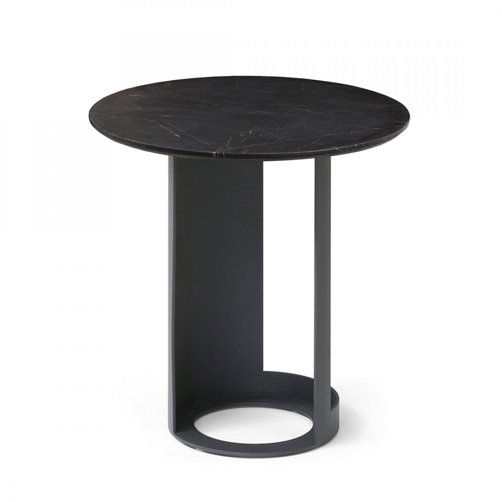 Alban Black Marble Side Table by Tommy Franks