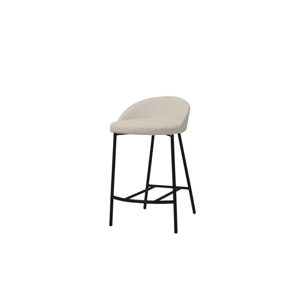 Tux Polar Bouclé Counter Stool by Tommy Franks
