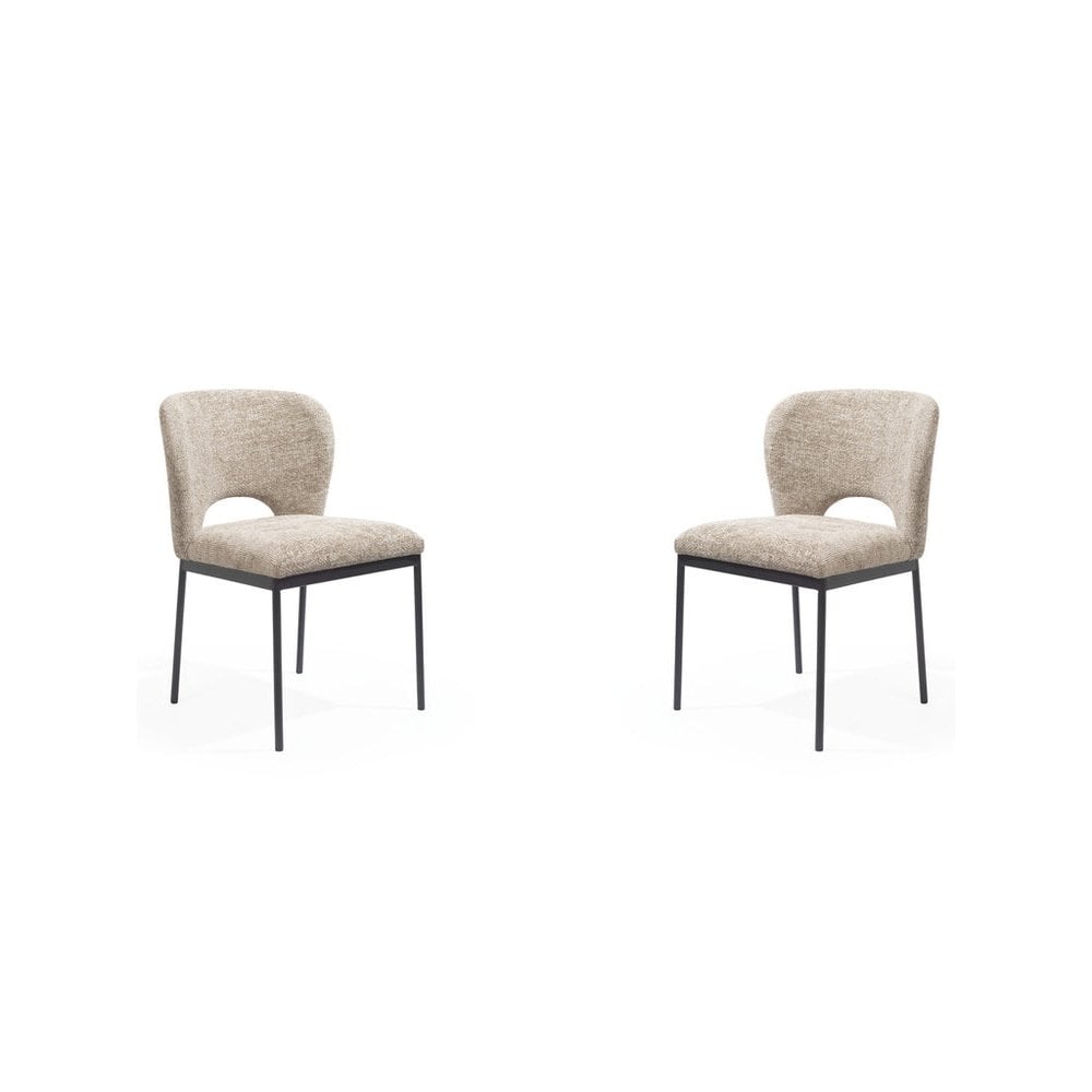 Wolfie Taupe Dining Chairs Set of 2 by Tommy Franks