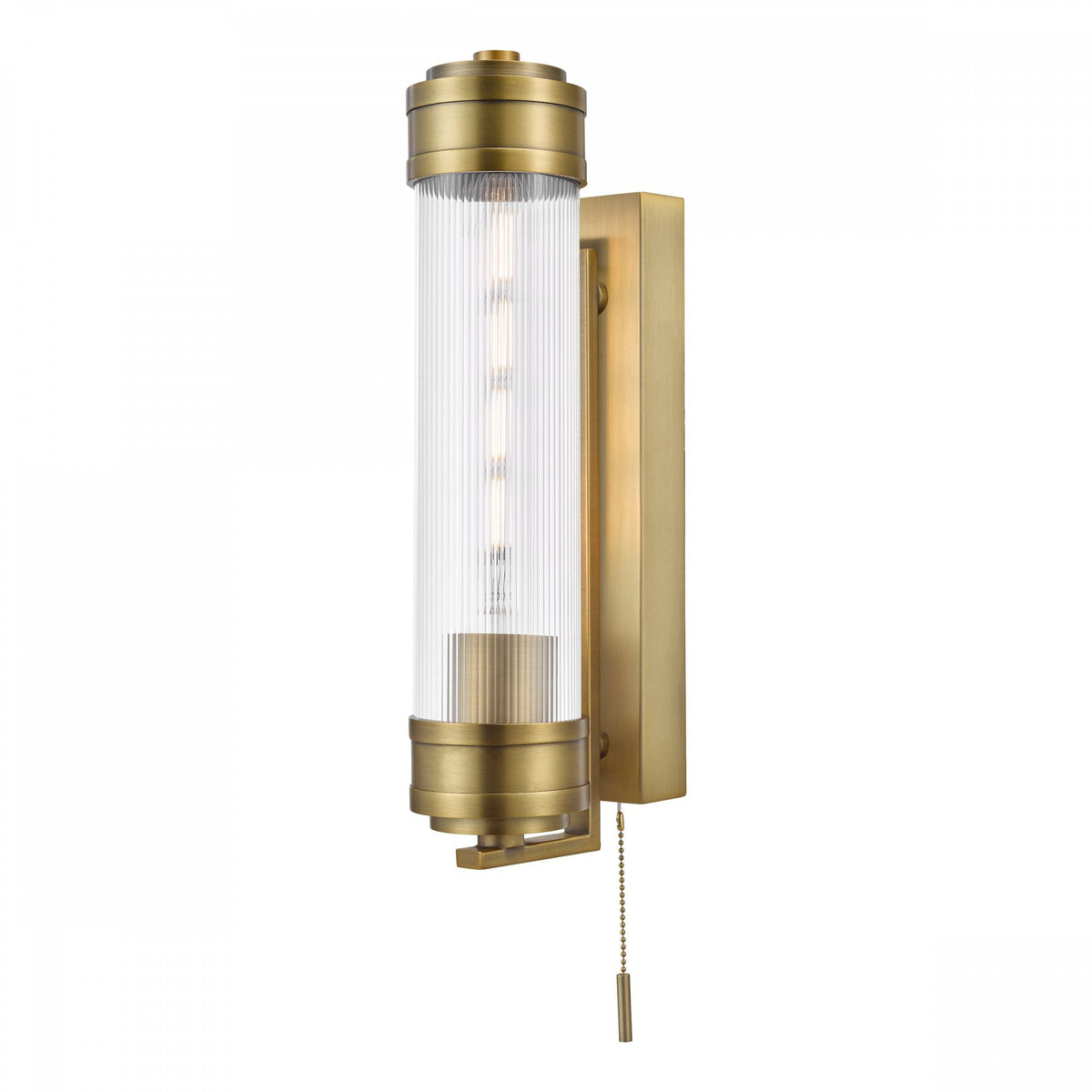Tommaso Antique Bronze & Ribbed Glass IP44 Bathroom Wall Light – Cp ...