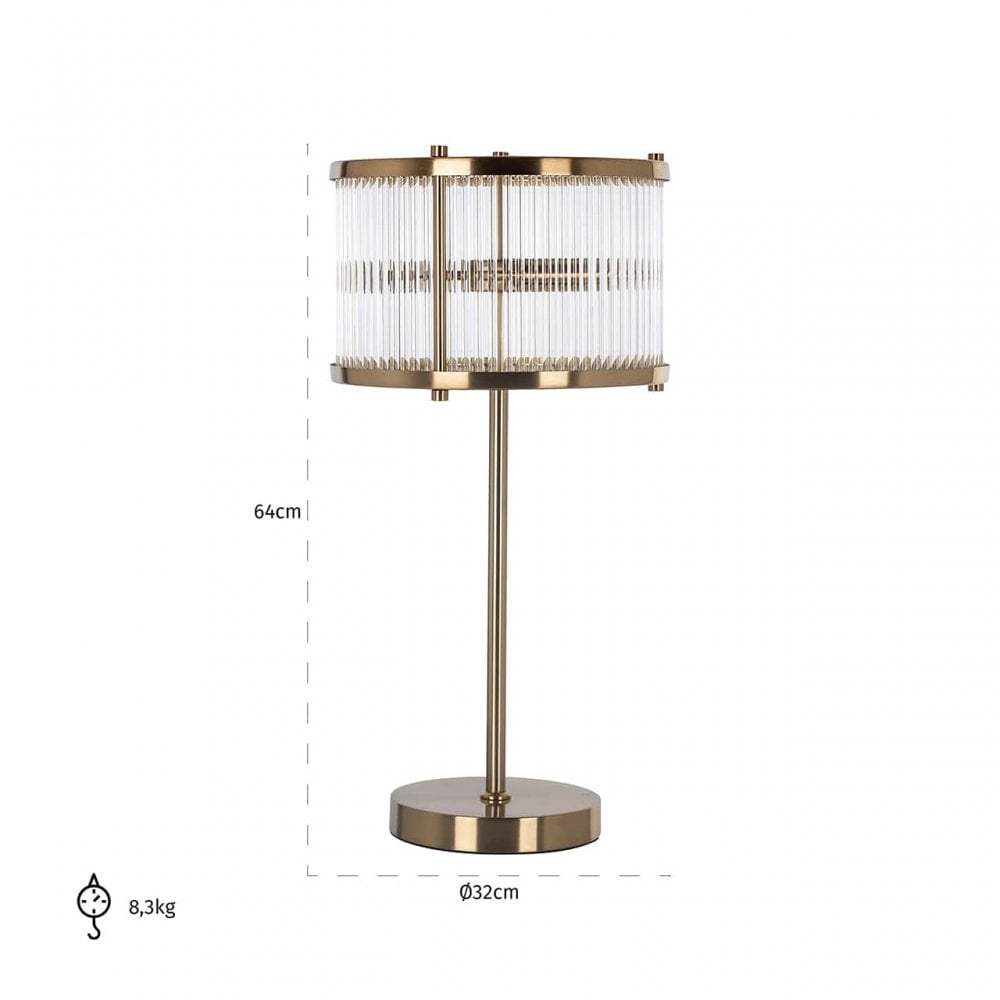 Loiza Brushed Gold Table Lamp by Richmond Interiors