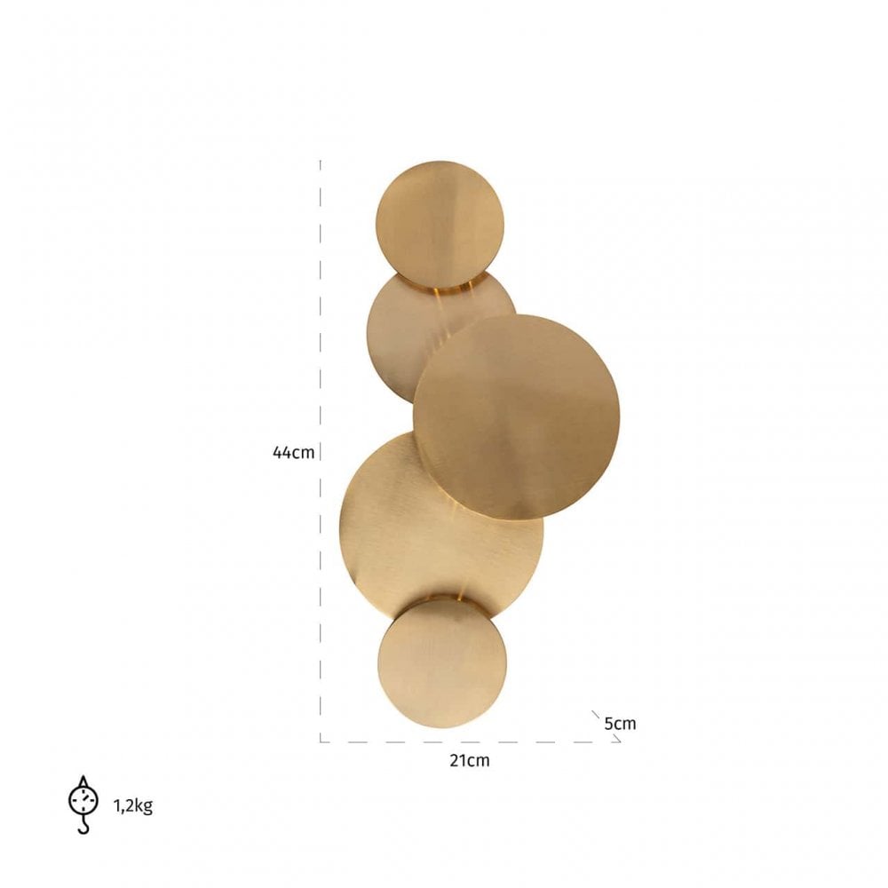 Colin Brushed Gold Wall Light by Richmond Interiors