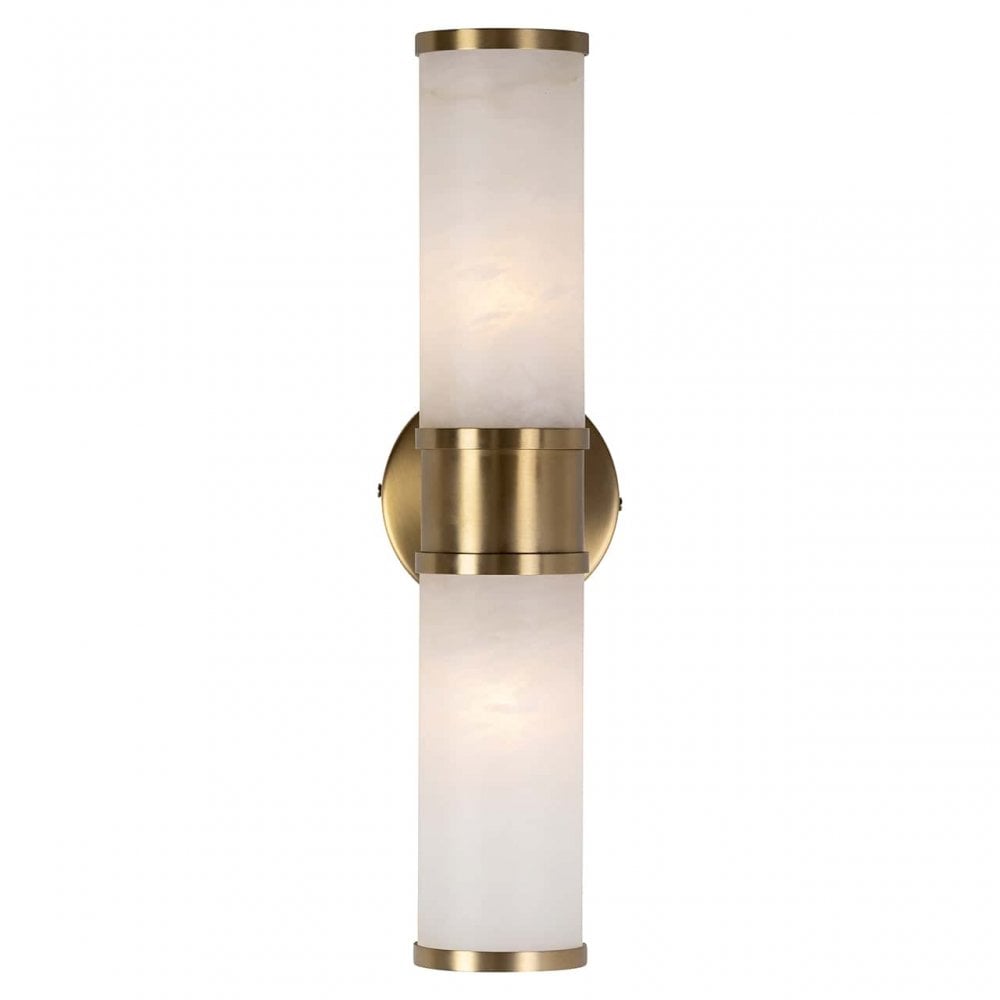 Charlize Gold Wall Light with Faux Marble Shade by Richmond Interiors