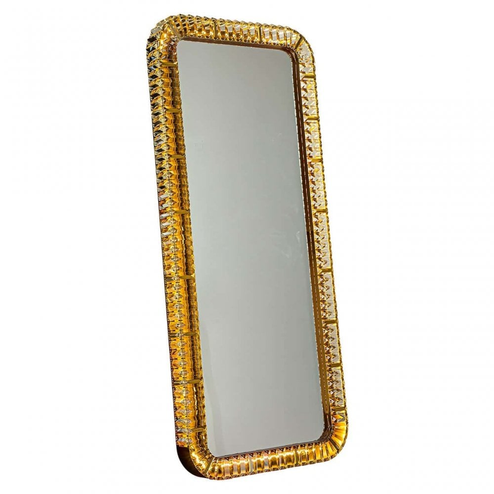 Kahlo Bronze Mirror Floor Illuminated Mirror by Richmond Interiors