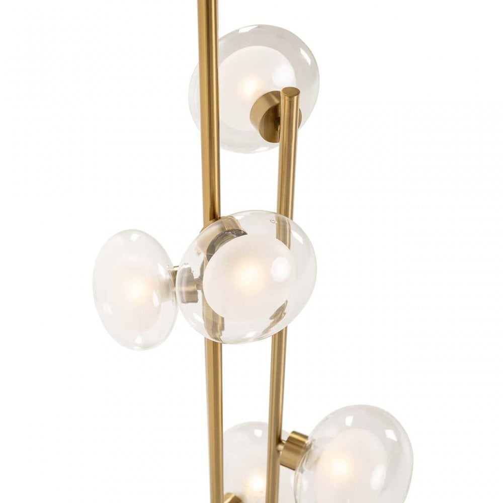Luva Brushed Gold Brass Floor Lamp by Richmond Interiors