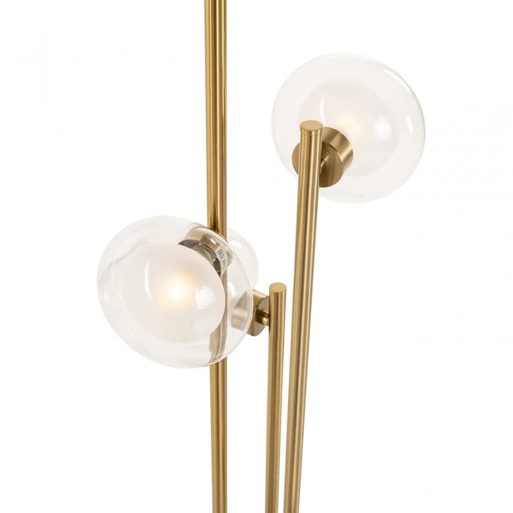 Luva Brushed Gold Brass Floor Lamp by Richmond Interiors