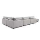 Blanco 5 Piece Avery Velour Cream Modular Sofa by Tommy Franks