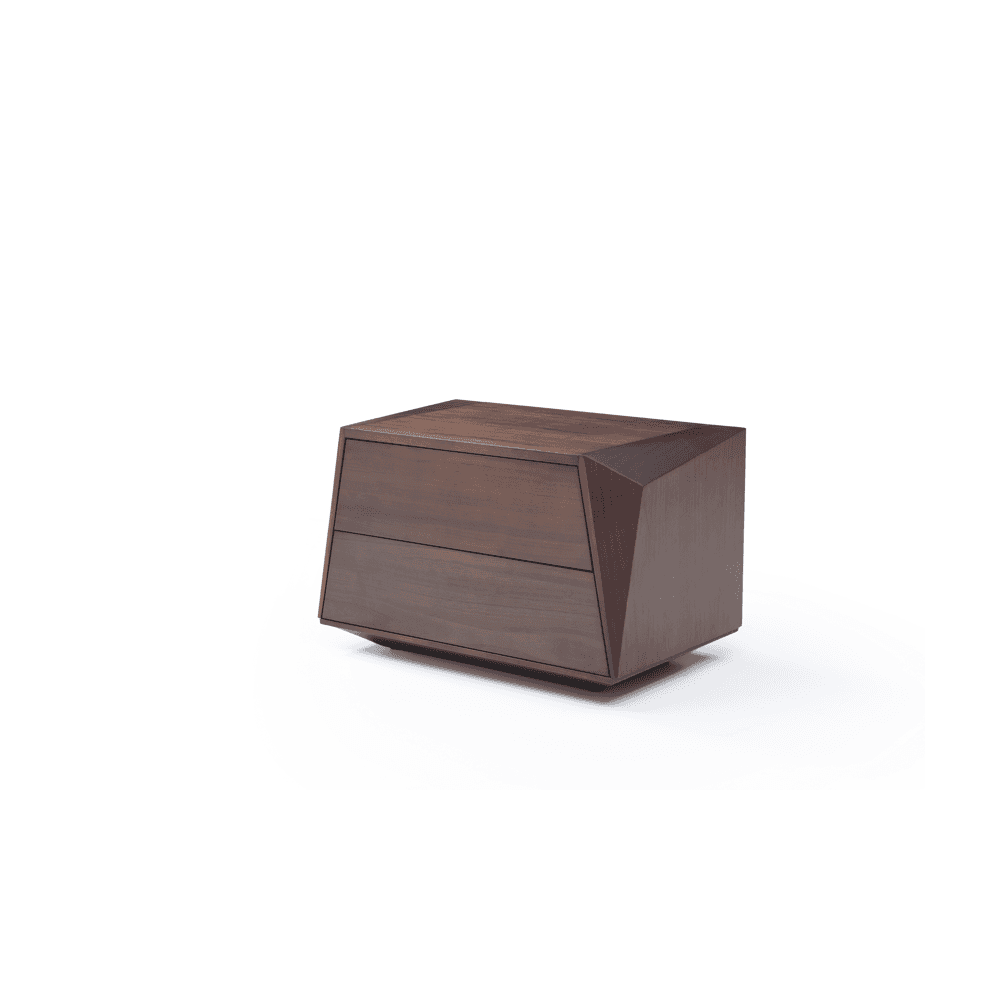 Madon Walnut Wide Bedside Table by Tommy Franks