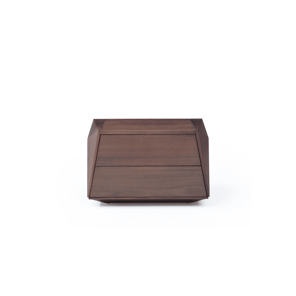 Madon Walnut Wide Bedside Table by Tommy Franks