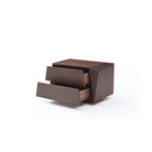 Madon Walnut Wide Bedside Table by Tommy Franks