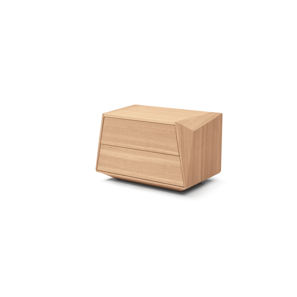 Madon Ash Oak Wide Bedside Table by Tommy Franks