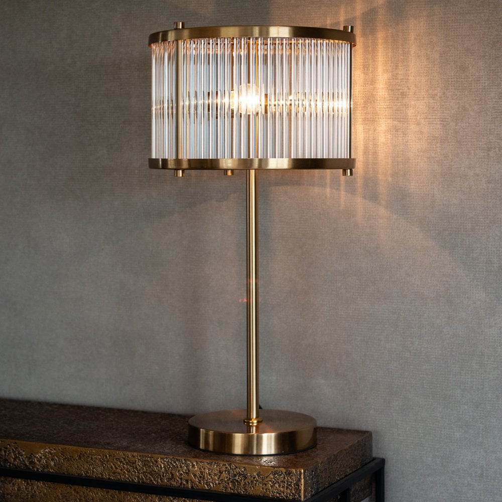 Loiza Brushed Gold Table Lamp by Richmond Interiors
