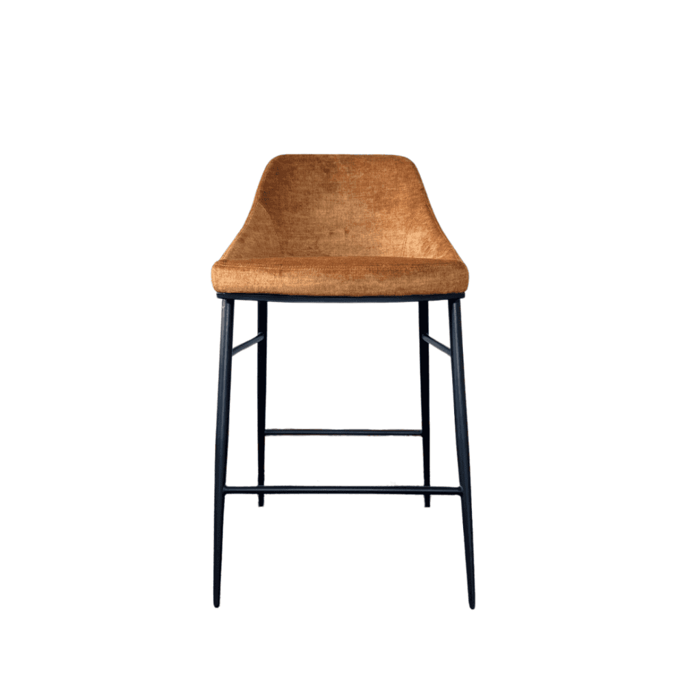 Vai Bella Velour Amber Barstool by Tommy Franks