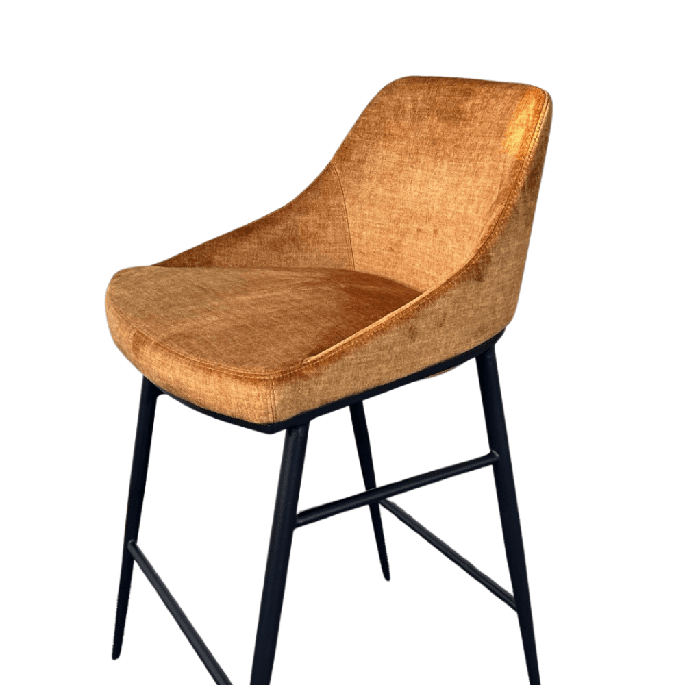 Vai Bella Velour Amber Barstool by Tommy Franks