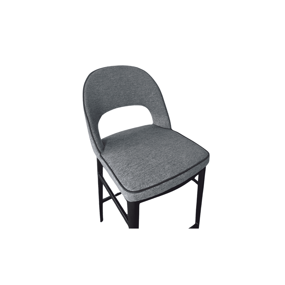 Verna Enzimi Dark Grey and Dark Bronze Bar Stool by Tommy Franks