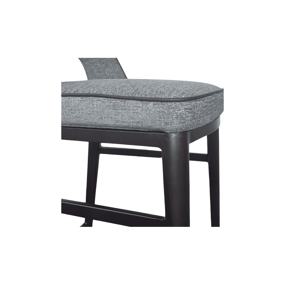 Verna Enzimi Dark Grey and Dark Bronze Bar Stool by Tommy Franks