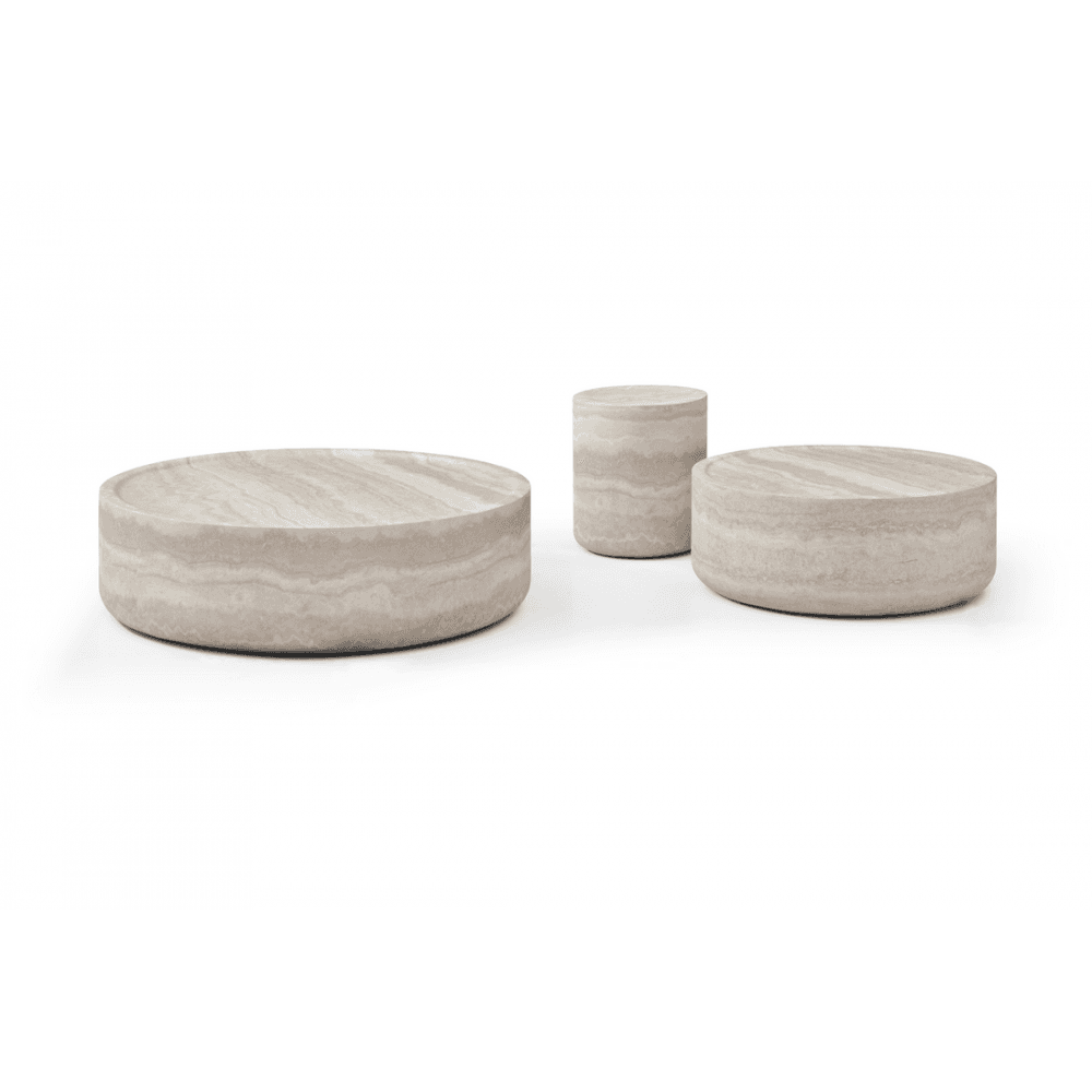 Ciladro Large Faux Travertine Coffee Table by Tommy Franks