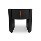 Tulume Matte Black Oak Bedside Table by Tommy Franks