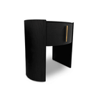 Tulume Matte Black Oak Bedside Table by Tommy Franks