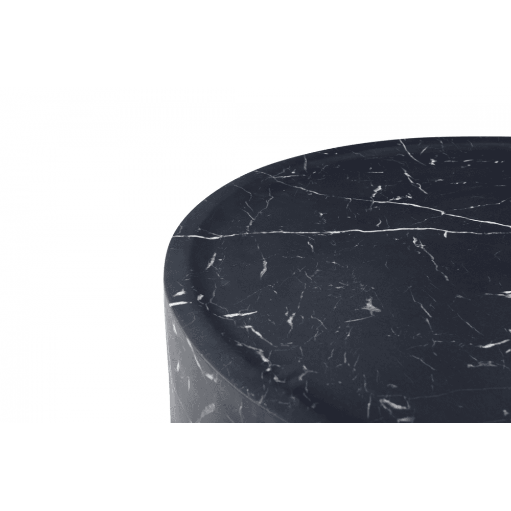 Ciladro Faux Black Marble Side Table by Tommy Franks