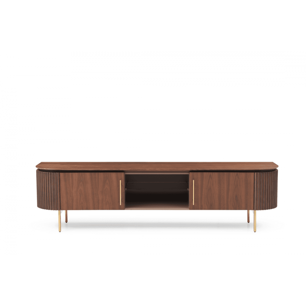 Lantine Walnut & Brass TV Unit by Tommy Franks