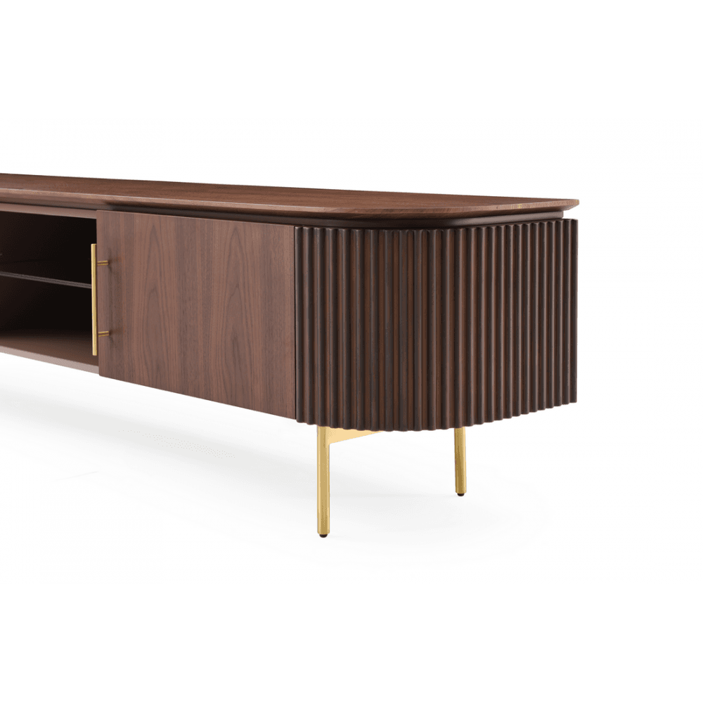 Lantine Walnut & Brass TV Unit by Tommy Franks