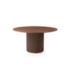 Lantine Walnut & Brass Round Dining Table by Tommy Franks
