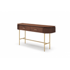 Lantine Walnut & Brass Console Table by Tommy Franks