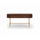 Lantine Walnut & Brass Console Table by Tommy Franks