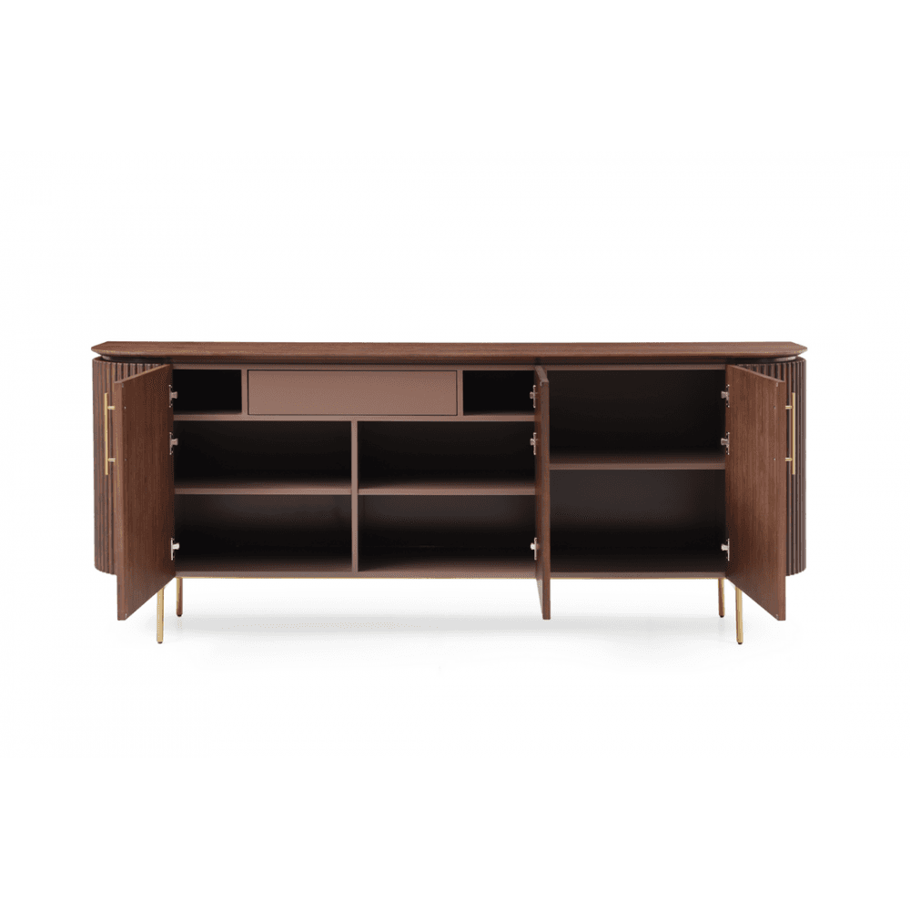 Lantine Buffet Walnut & Brass by Tommy Franks