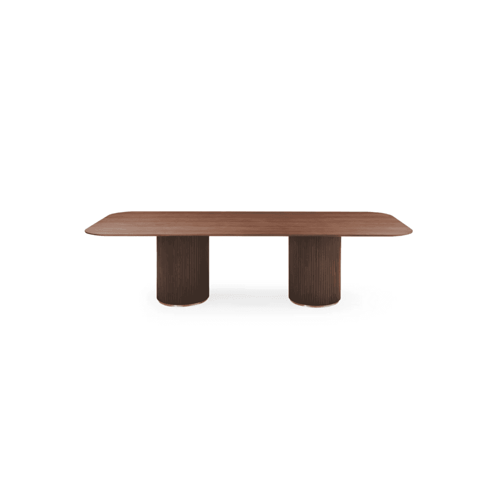 Lantine Walnut & Brass Dining Table 240cm by Tommy Franks