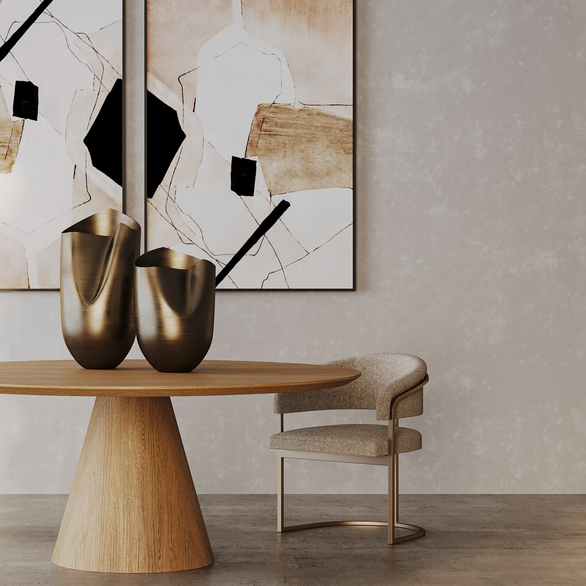 Clemont Taupe Dining Chair by Tommy Franks