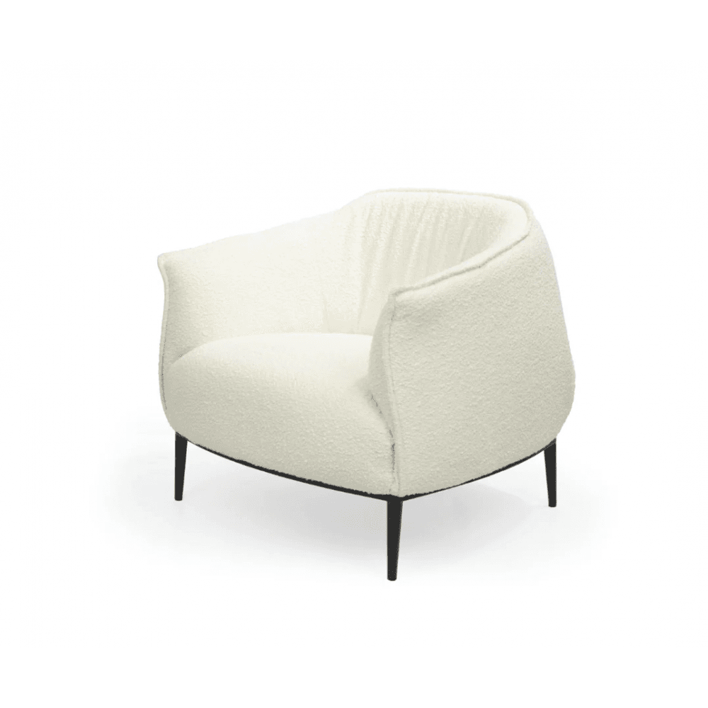 Tyrone Polar Bouclé Lounge Chair by Tommy Franks